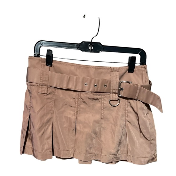 H:ours Ariella Mini Skirt in Khaki Brown - Picture 2 of 6